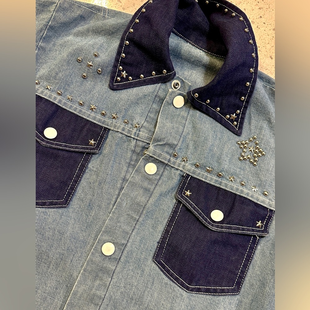 Vintage color-block embellished rodeo jacket. - Picture 6 of 11